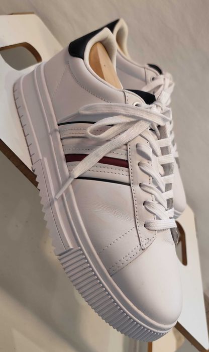 Pantofi sport casual 41 premium Tommy Hilfiger piele naturala moale alb