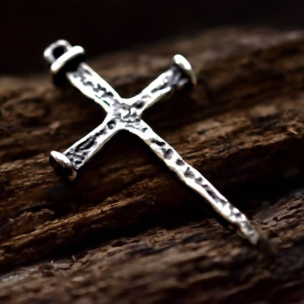Сребърен кръст 925–мъжки медальон, бохо и рустик стил,символ на вярата