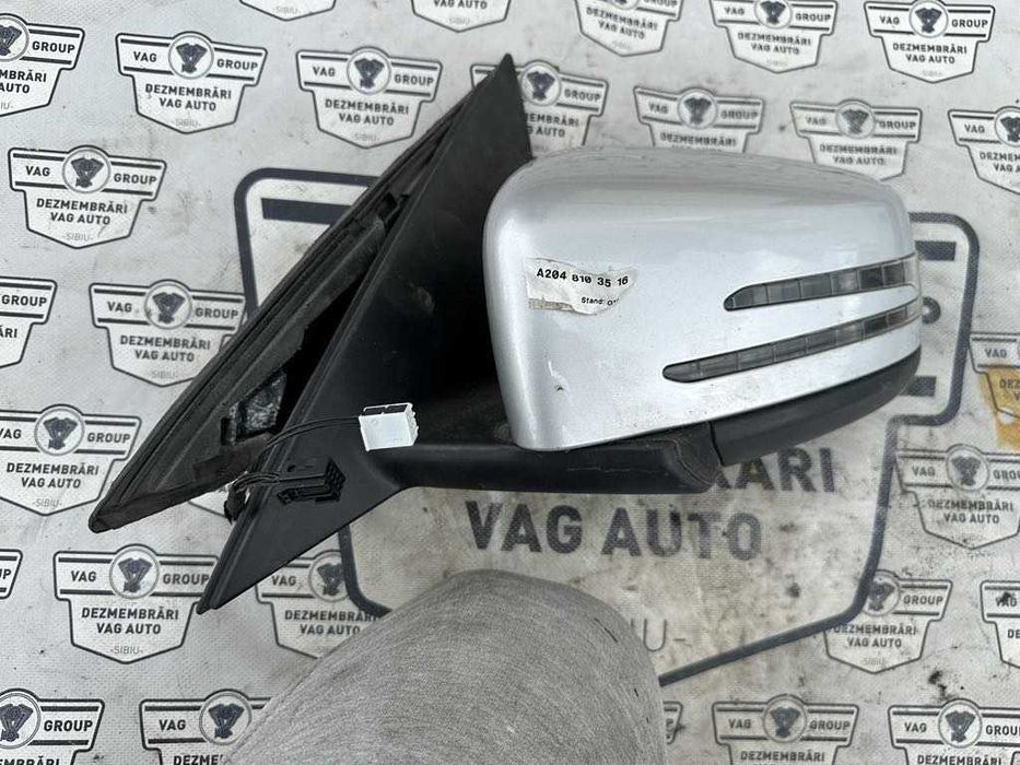 Oglinda Stanga Electrica Mercedes C Class W204 2007 - 2014 argintie