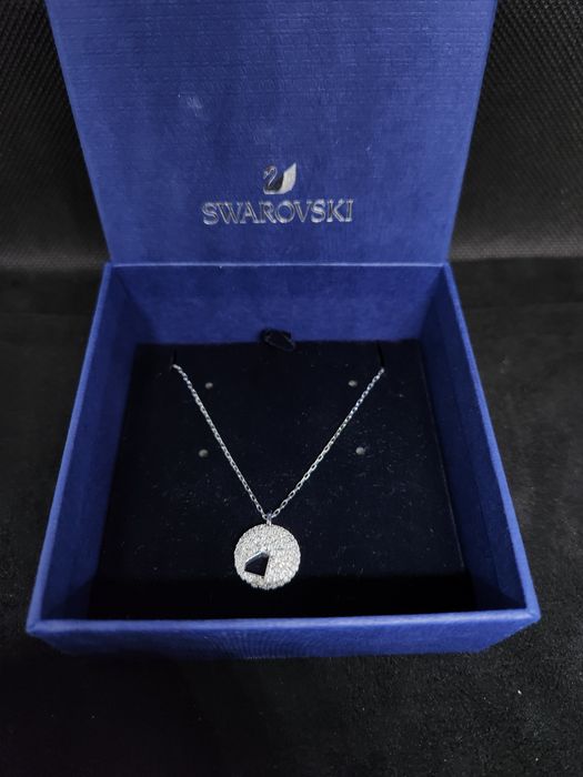 Оригинално колие Swarovski Ginger – Сребристо с кристално паве (с кути