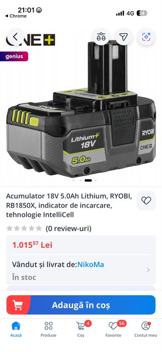Acumulator Lithium+ 18V ONE+™ - 5,0 Ah