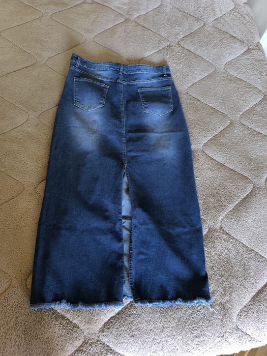 Дълга  дънкова пола