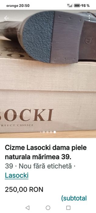 Cizme Lasocki damă, mărimea 39, noi
