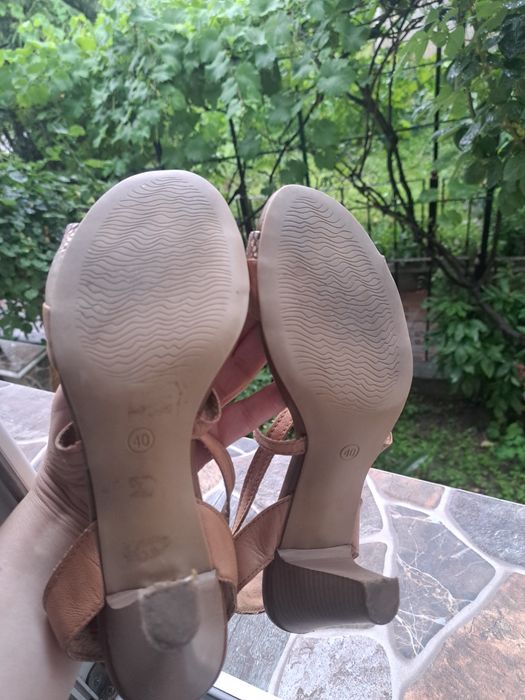 Sandale damă aurii din piele naturală, Vera Pelle (39)