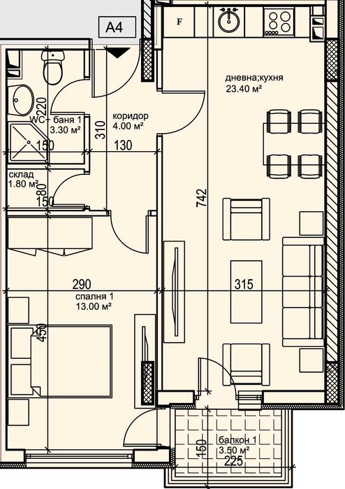 Продава се Двустаен апартамент в Пловдив, Кършияка - 68 кв.м за 1400 €/кв.м - Снимка #1
