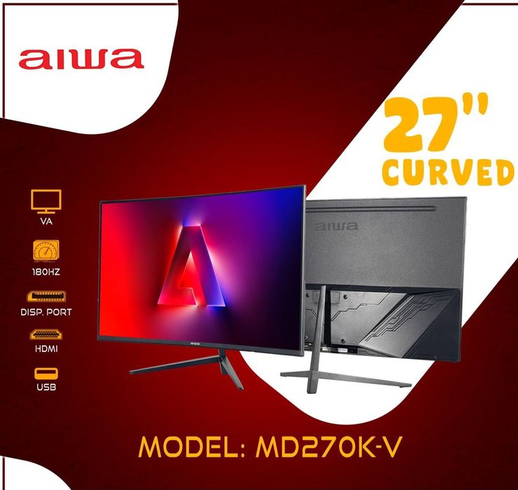 Aiwa новые IPS 24" и 27"  180hz CURVED и FLAT, цена за 24"