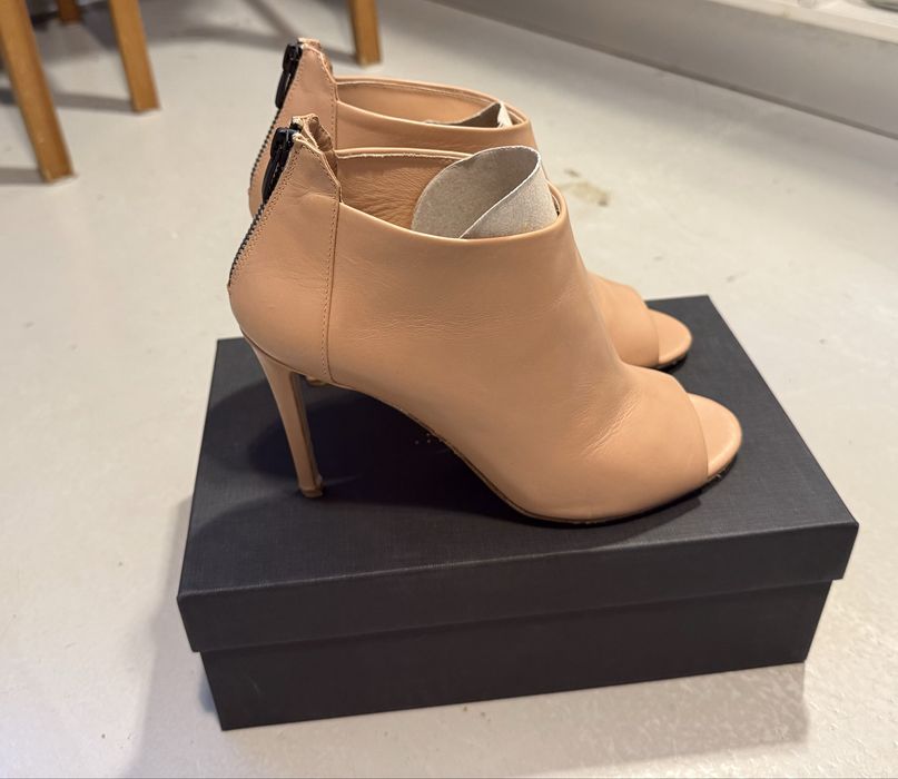 Botine Musette piele, nude, 40