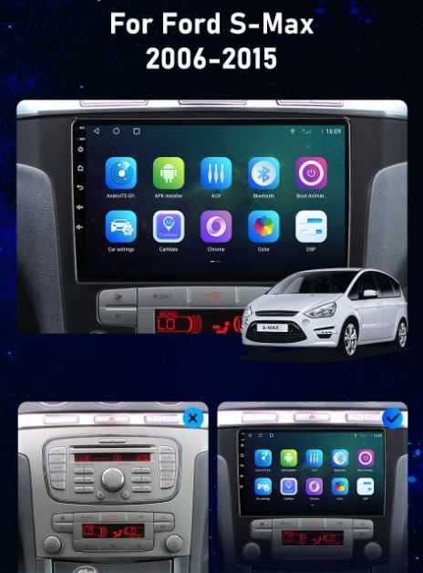 Navigatie Ford S Max 2007 - 2015, 2+32, 8 Core, Carplay