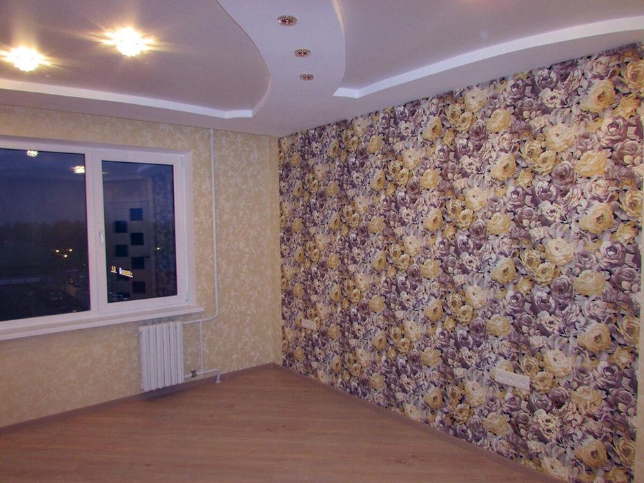 Поклейка обоев, галтелей, плинтусов