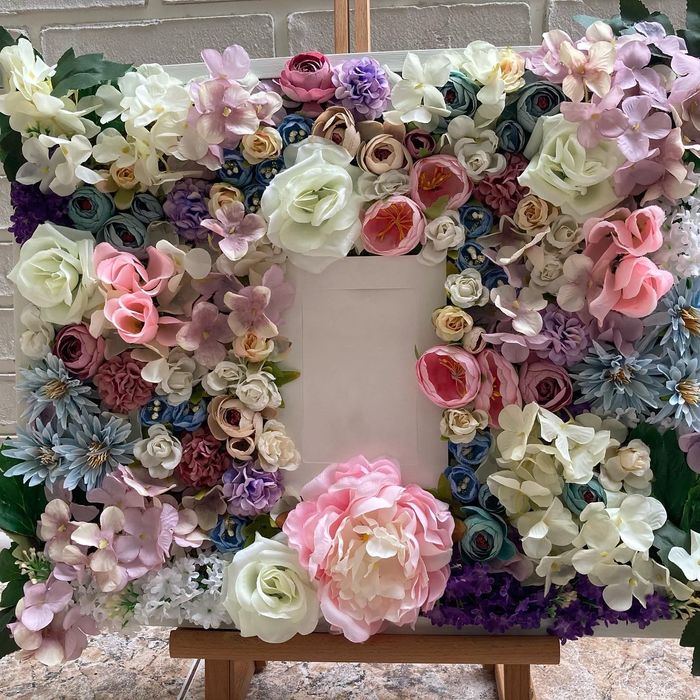 Картина / пано с цветя 3D за дома / парти / сватба / букви декорации