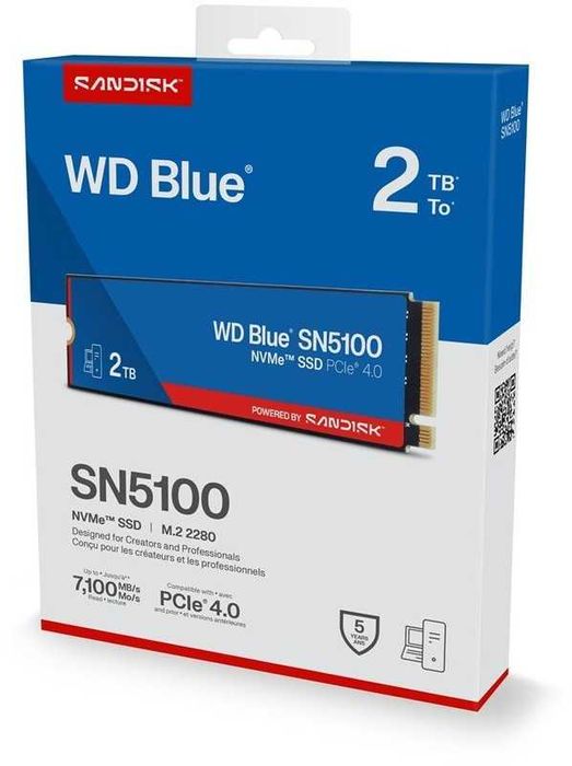 SSD накопитель Western Digital M.2 2048GB Blue SN5100 PCIe