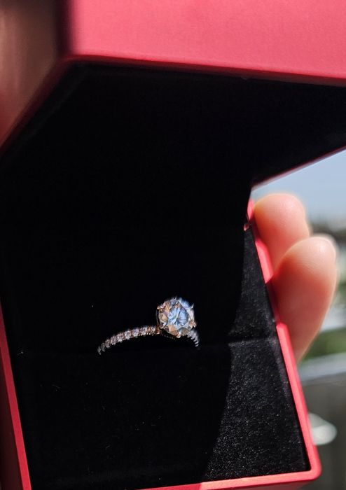 Inel cu piatra prețioasă MOISSANITE _Verif cu Diamond Test