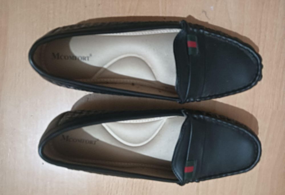 туфли для девочек, кожаные (лоферы)