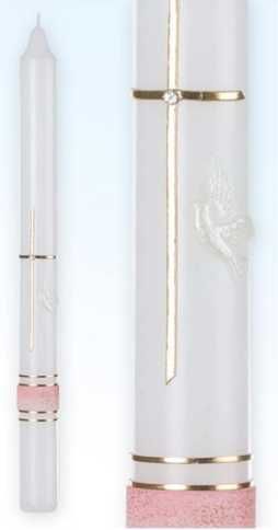 О'Candles Ритуална Бутикова Свещ За Кръщене, Сватба, Причастие