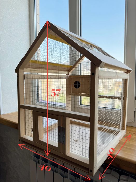 Клетка для птиц с домиком