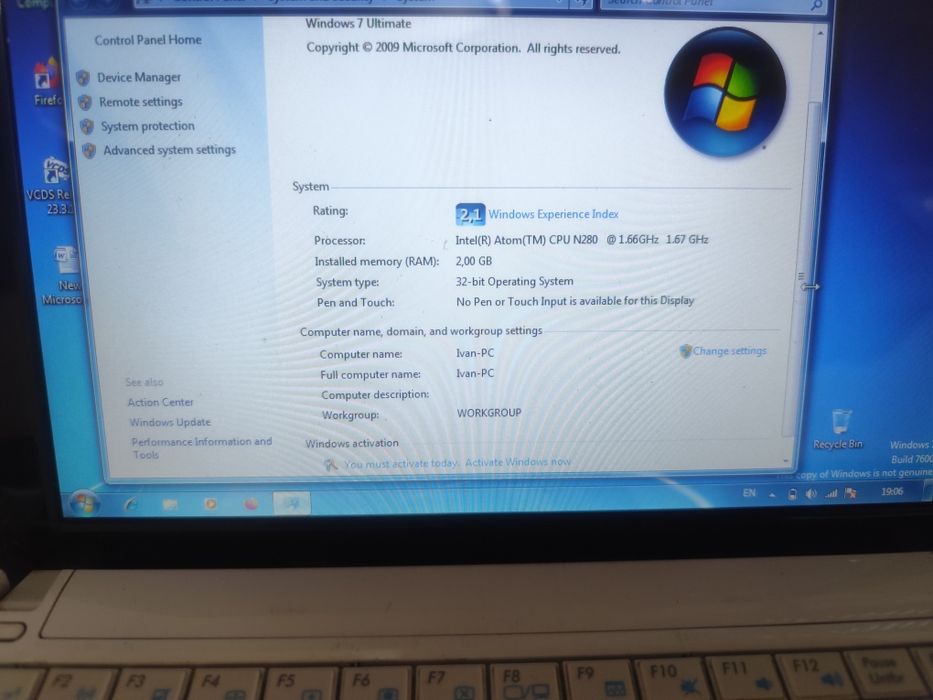 Лаптоп asus 10.1