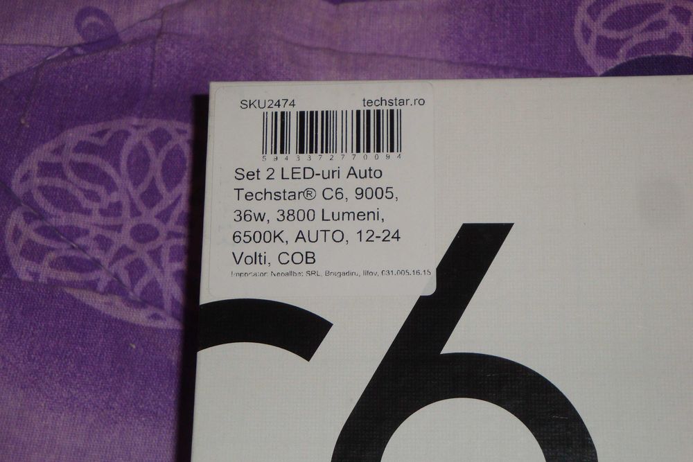 set 2 Led-uri auto Techstar HB3 9005 36w 3800 lm 12v 24v