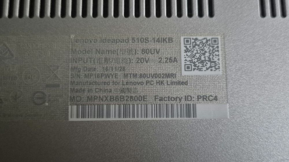 Dezmembrez laptop Lenovo 510S-14IKB