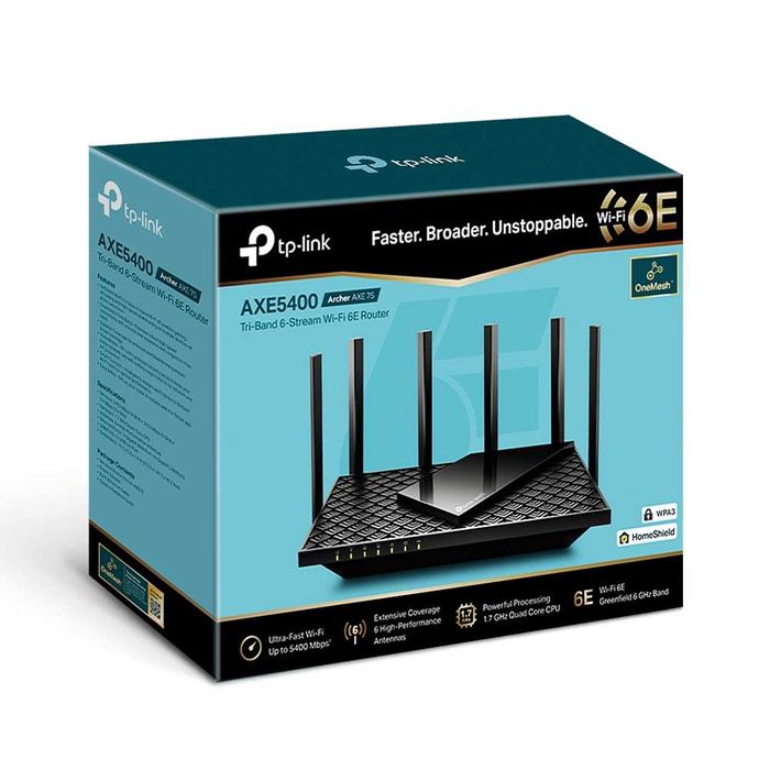 Wi-FI Роутер 	TP-Link	Archer AXE75