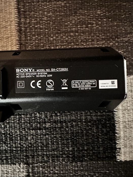 Soundbar SONY HT-CT260H