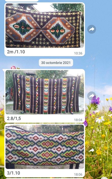 Covoare tesute din lană