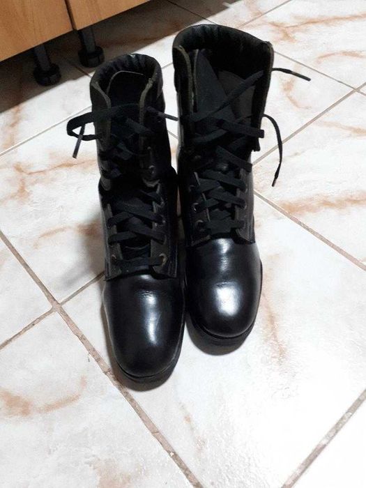 Pentru iarna care vine - Bocanci militari/armată de damă negri, 25,5