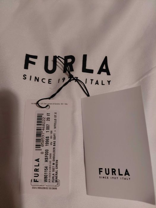 Furla чанта в зелен нюанс