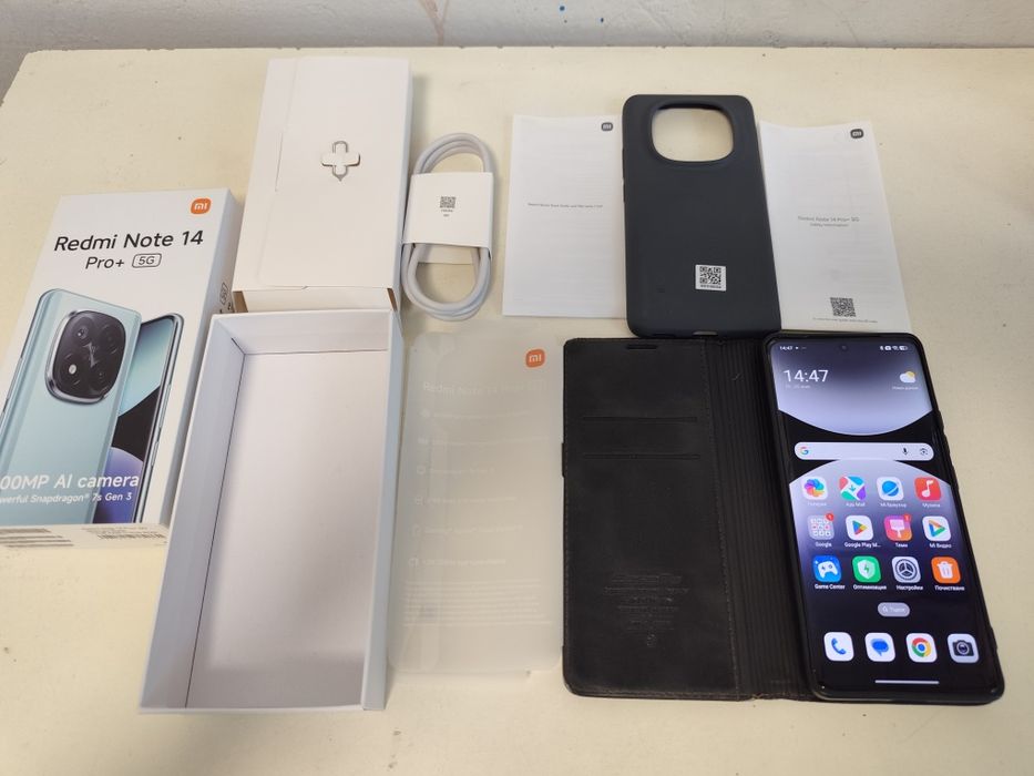 Продавам Redmi Note 14 Pro+ 5G (512GB памет / 12GB RAM) в отлично състояние.