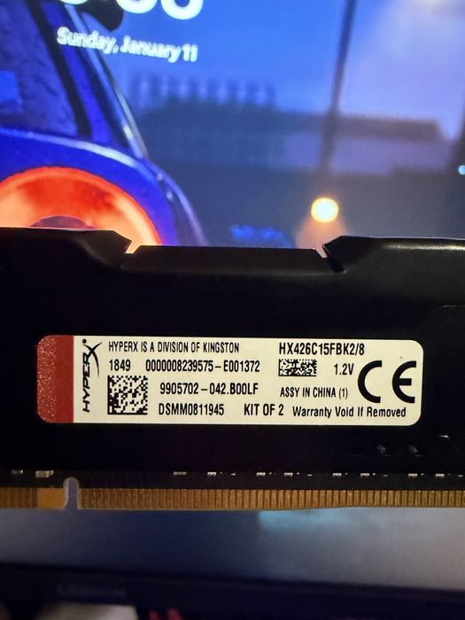 RAM памет Kingston HyperX Fury 2x4GB 2666MHz CL15
