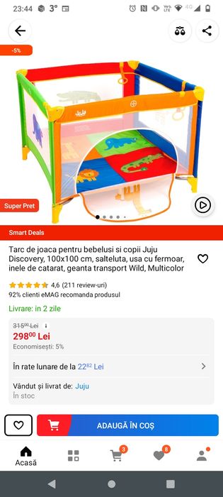Țarc copiii 1 m/1 m