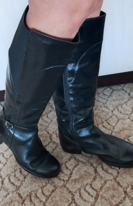 Промо цена! Дамски зимни ботуши от естествена кожа