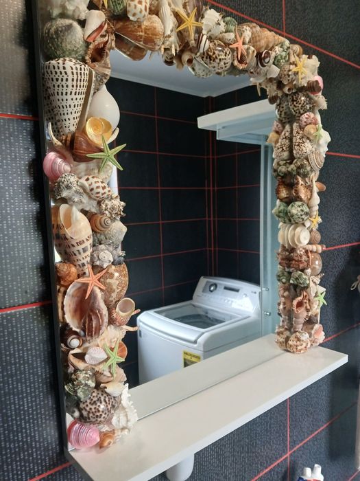 Oglinda cu scoici naturale