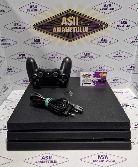 Asii Amanetului - Consola Sony Play Station 4 (PS4 Pro) Model CUH-7216B, 1TB, cu o maneta