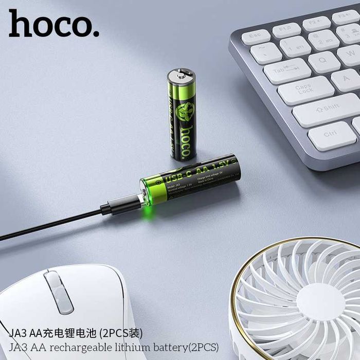 Hoco JA3 JA4 перезаряжаемые литиевые AA-батарейки Rechargeable Battery