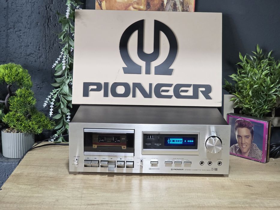 Casetofon deck PIONEER CT-F600, blue edition,  silver, impecabil, servisat , made in Japan