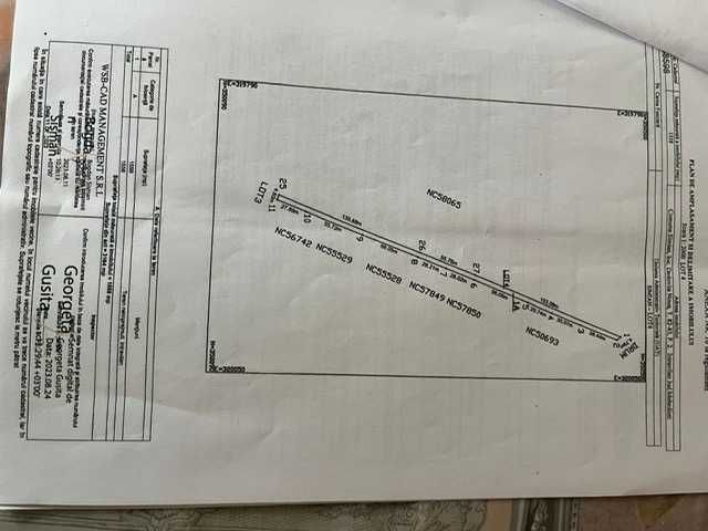 Vand teren intravilan suparfata 1558 m2, pret 15 euor metrul