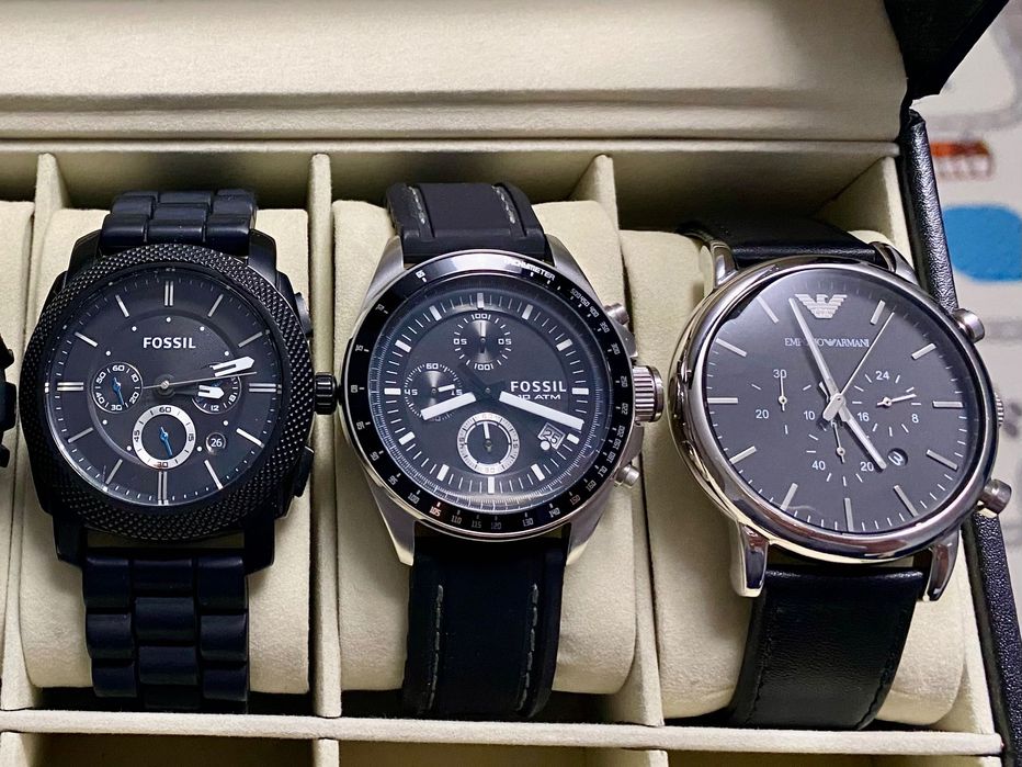 Ceasuri barbatesti Fossil si Emporio Armani