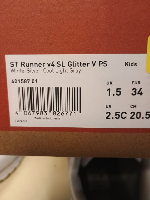 Puma ST Runner v4 SL Glitter V PS 34 маратонки