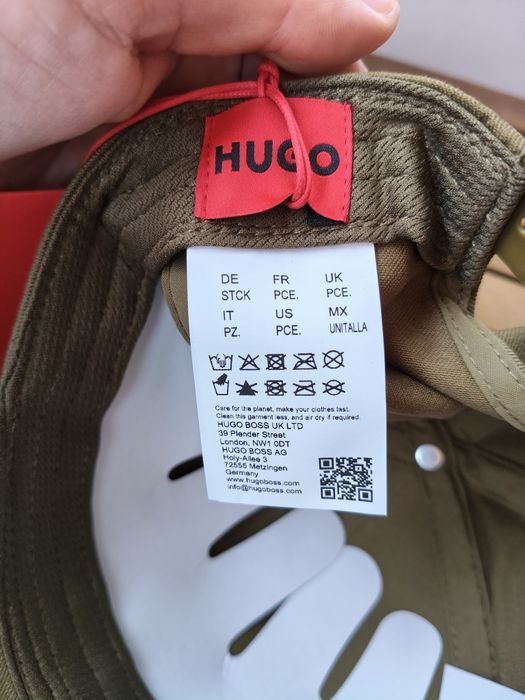 Hugo Jude șapcă unisex culoare kaki noua originala
