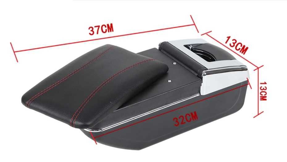 Подлакътник за кола с USB и двойно дъно, многофункционален