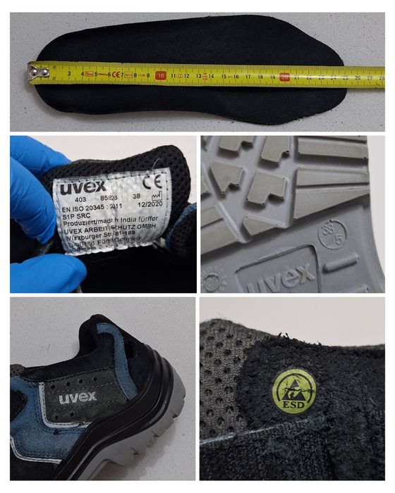 UVEX Sandale de protectie S1 SRC ESD, pantofi muncă Nr. 38 EU unisex