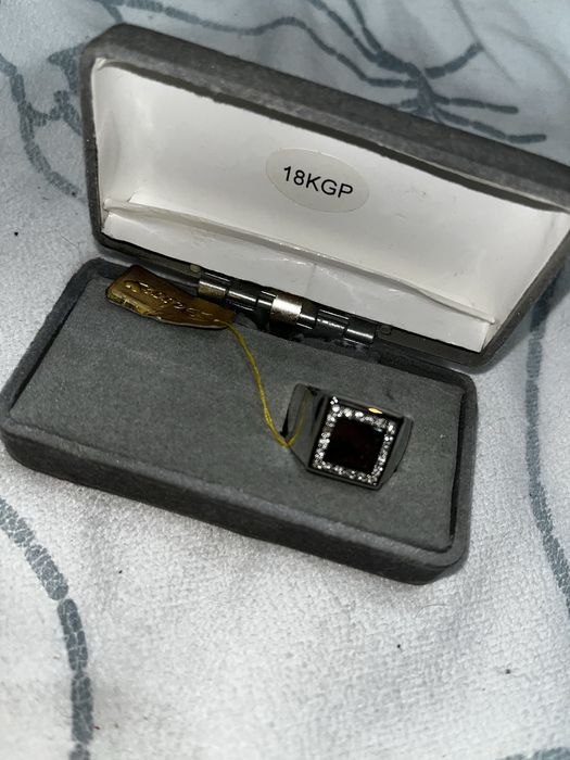 Мужская печатка с фианитами