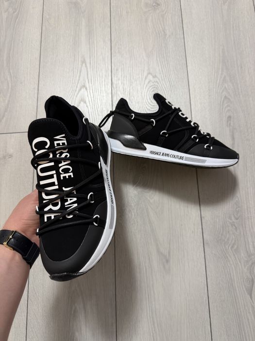 Adidasi Barbati Versace Couture Negru & Alb!