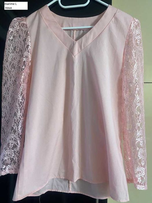 Bluza bumbac marime L/XL femei maneca lunga noua