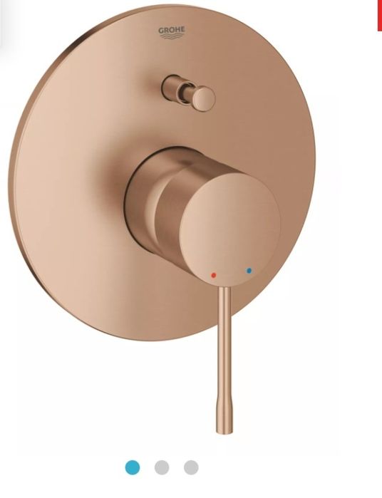 Baterie dus Grohe cu montare îngropată, set complet.