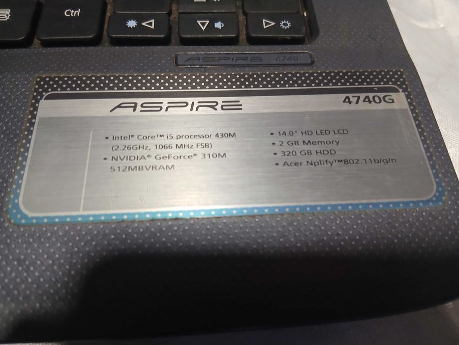Vand laptop Acer Aspire 4740G