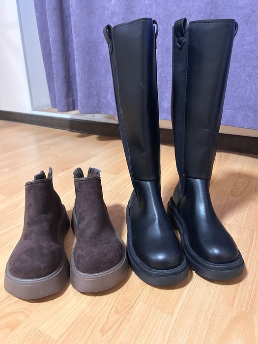 Новые сапоги + ботинки, 37 размер