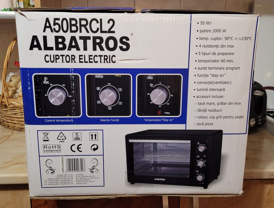 Cuptor electric Albatros 50 litri în garanție