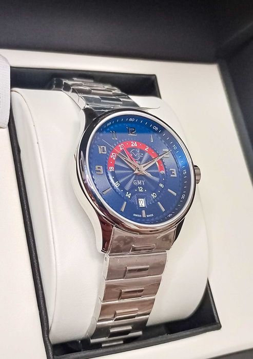 Ceas Gv2 By Gevril Giromondo Quartz Blue Dial GMT- 42302B Swiss Made