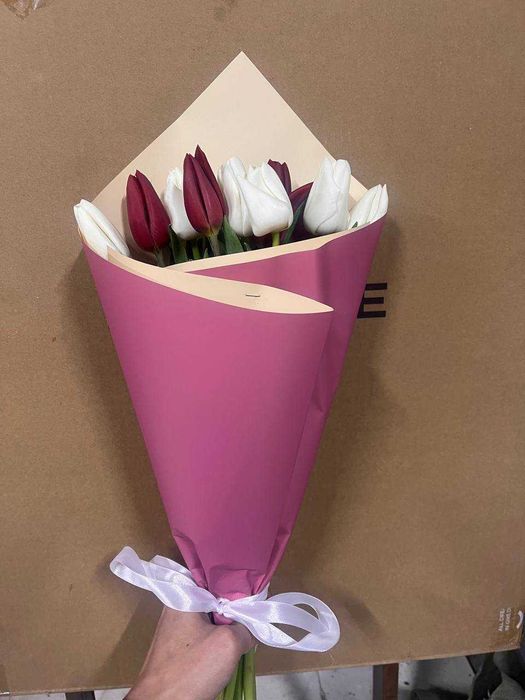 тюльпаны с индивидуальным оформлением